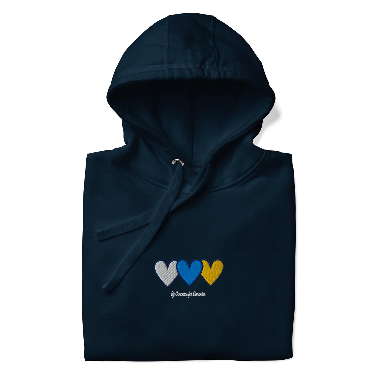 Sudadera Bordada Corazones Canario