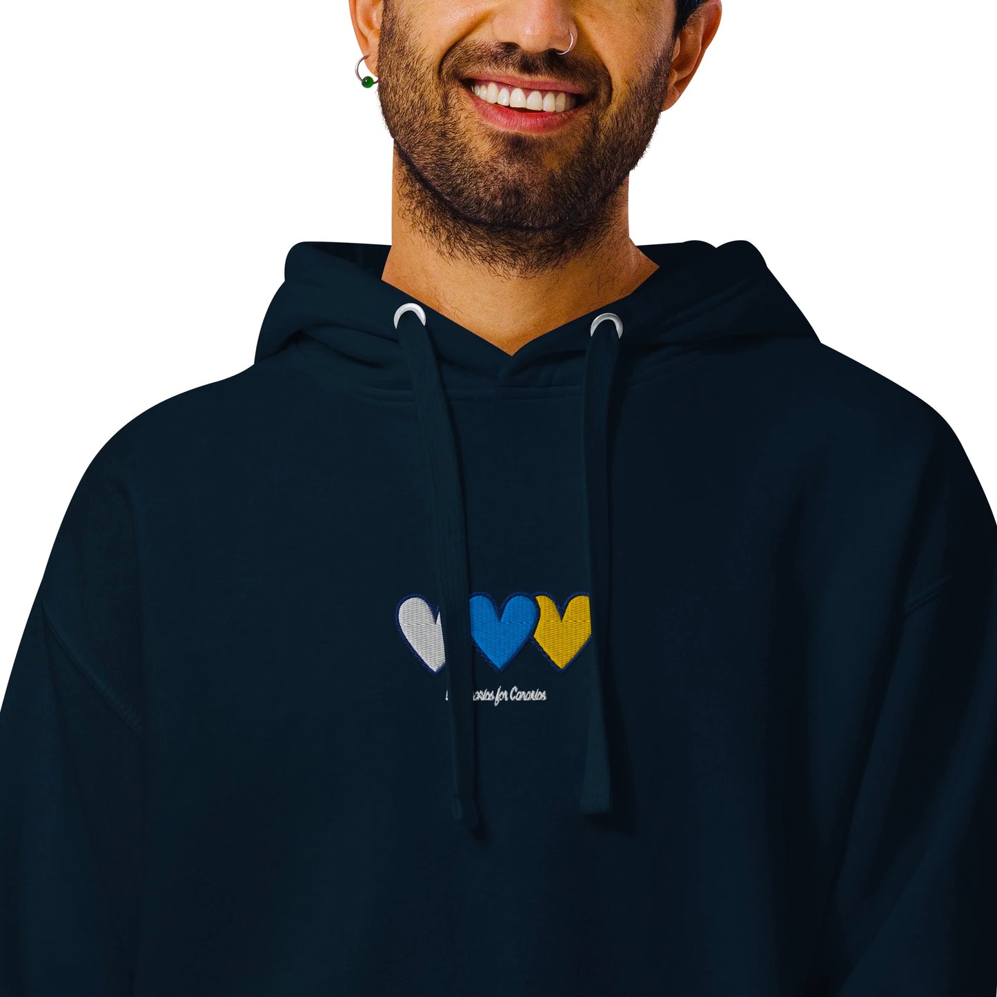Sudadera Bordada Corazones Canario