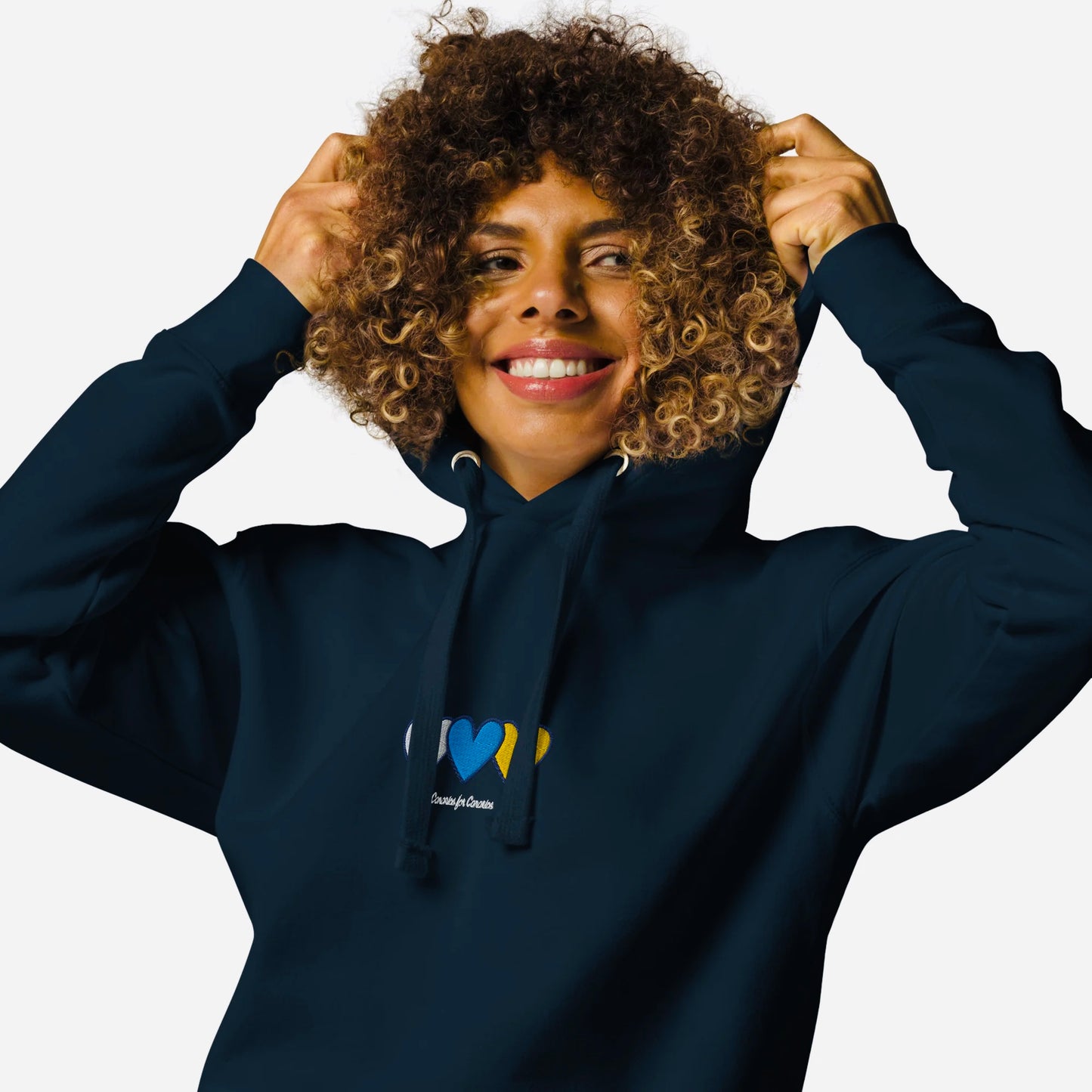Sudadera Bordada Corazones Canario