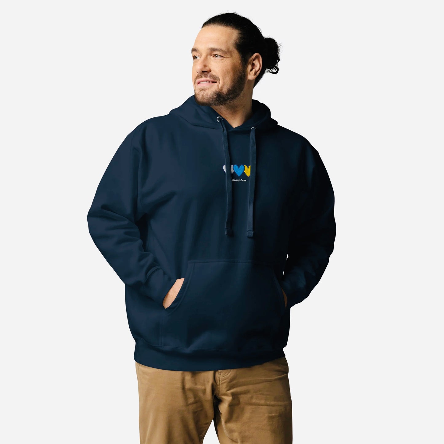 Sudadera Bordada Corazones Canario